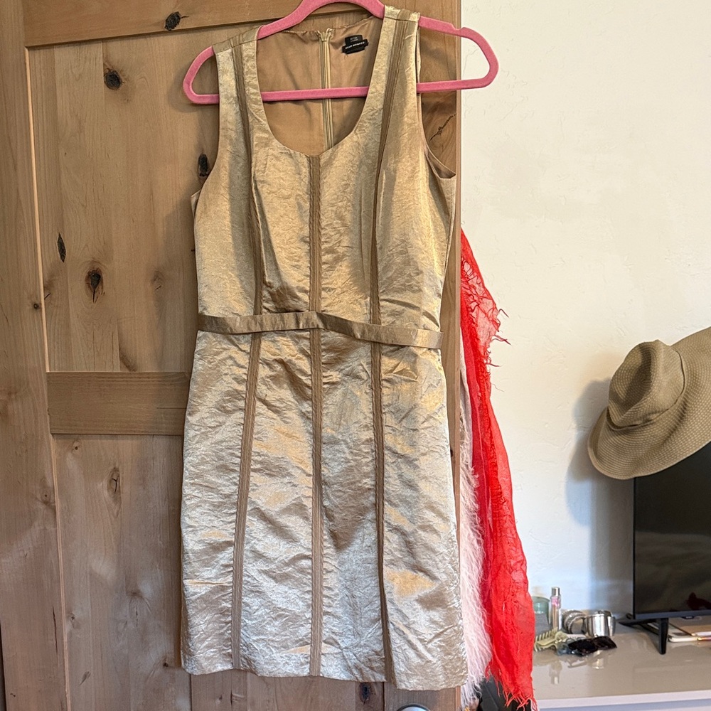 Club Monaco Gold Mini Dress